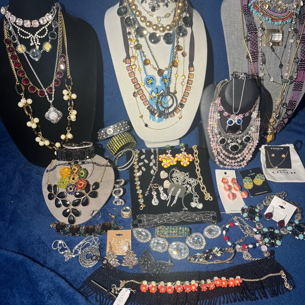 Signed/Unsigned Used Vintage to Now Costume Jewelry Lot 70 Pieces Givenchy
